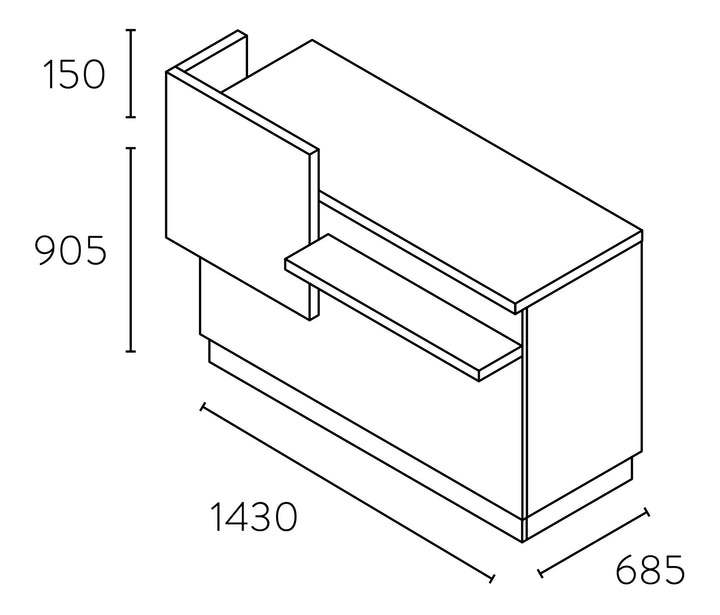 Pahi Reception Counter Blonde