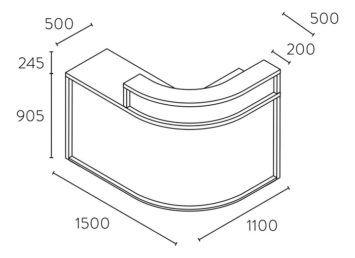 Pahi Reception Counter Elm Exhibit