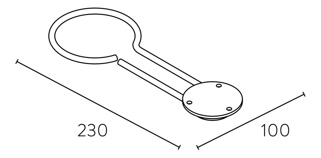 Pahi supporto girevole per asciugacapelli Unifur per montaggio sotto il lavabo