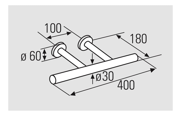 Salondesign24 Poggiapiedi in acciaio inox Atrium 400 mm