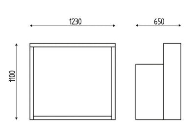 Karisma reception counter ADORE - LED - 120cm