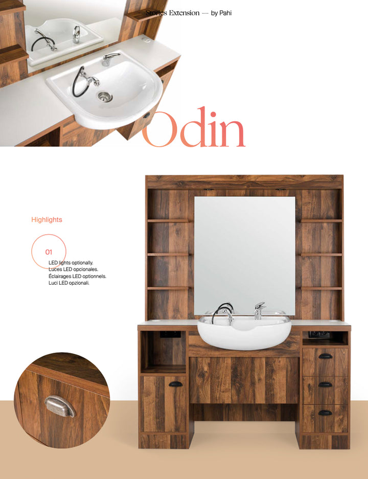 Spogliatoio Pahi Odin con lavabo piccolo