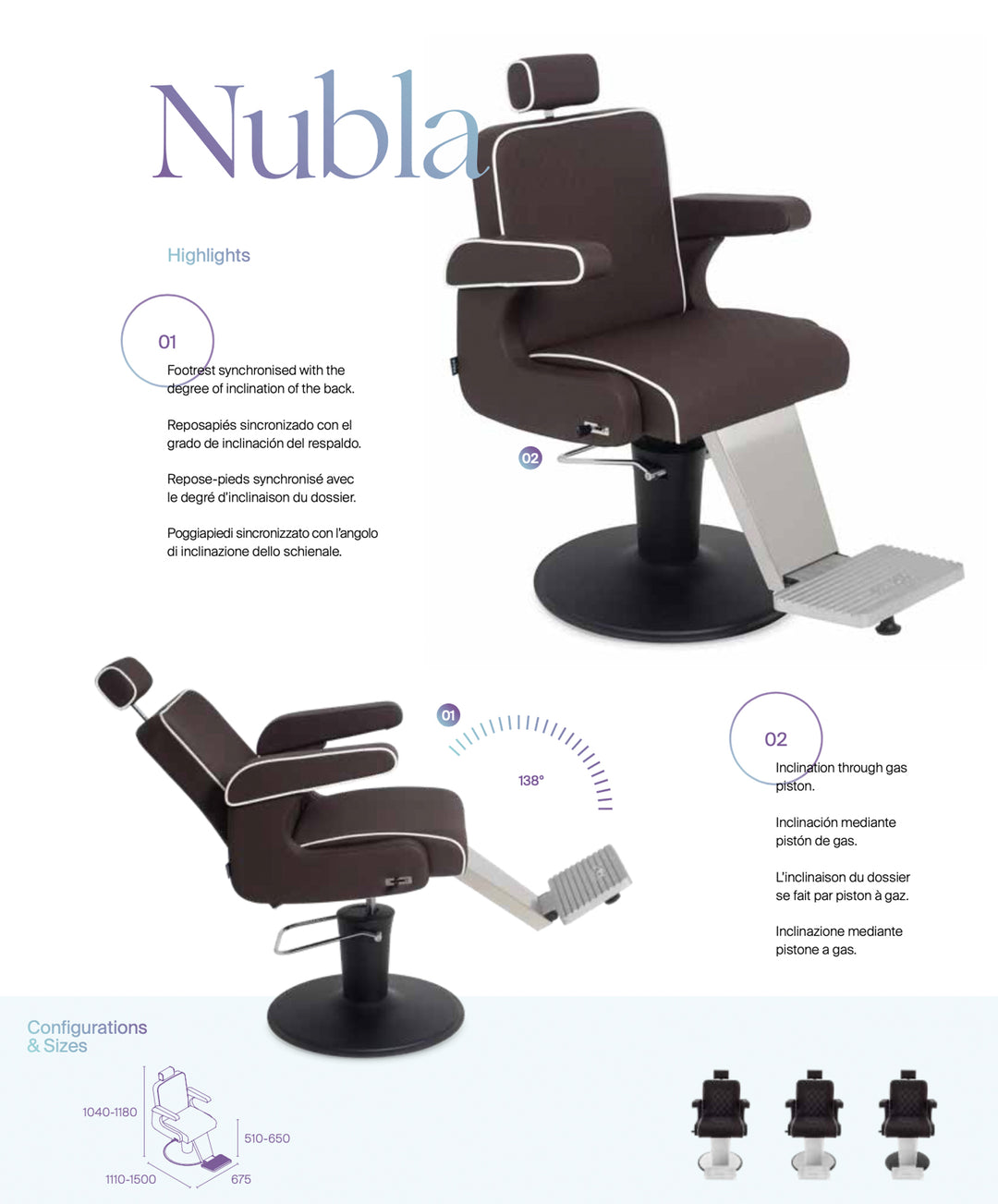 Pahi Friseurstuhl Nubla