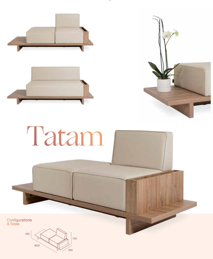 أريكة الانتظار Pahi Tatam 2S بمسند ظهر
