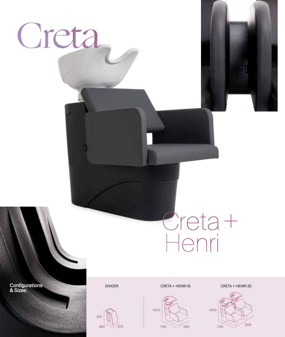 Scaune de spălare Pahi Creta + Henri