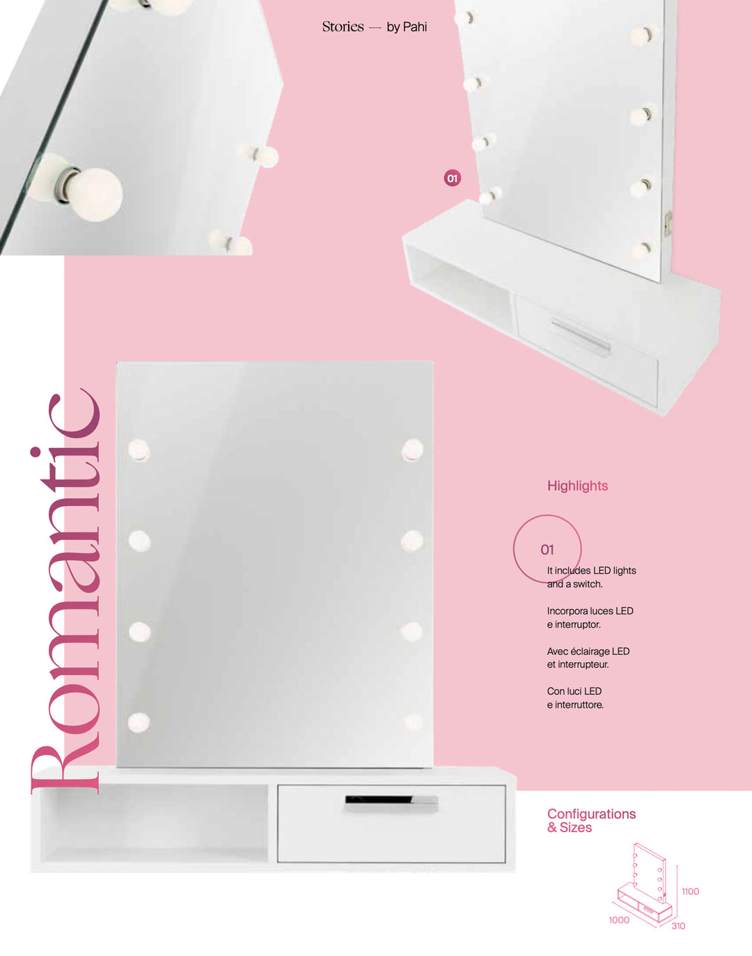Pahi Kappersstation Masker spiegel Romantic