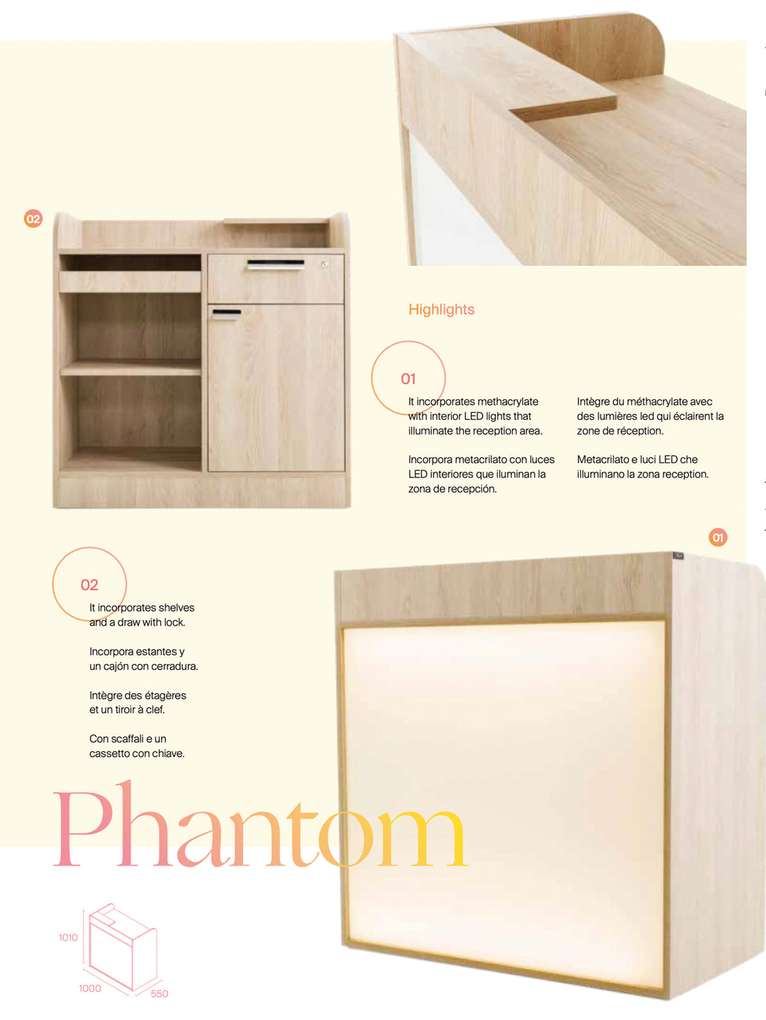 Pahi Reception Counter Phantom LED