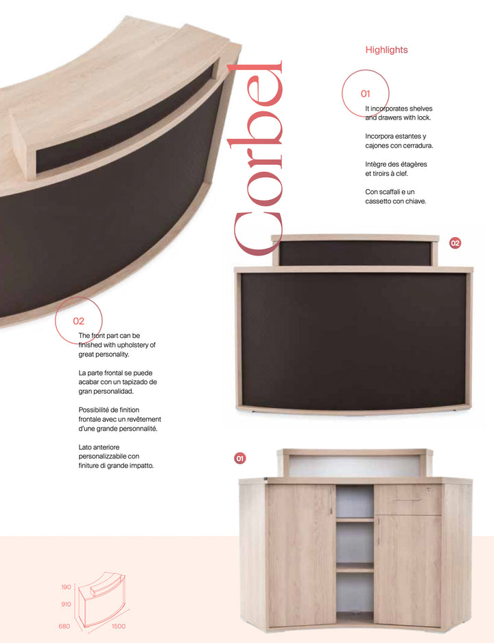 Pahi reception counter Corbel with cover