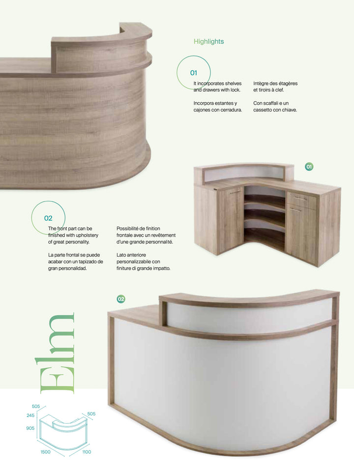 Pahi Reception Counter Elm