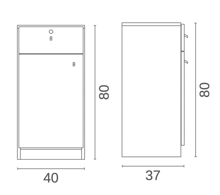 Luca Rossini CARPI SCHRANK weiß struktur 40X80