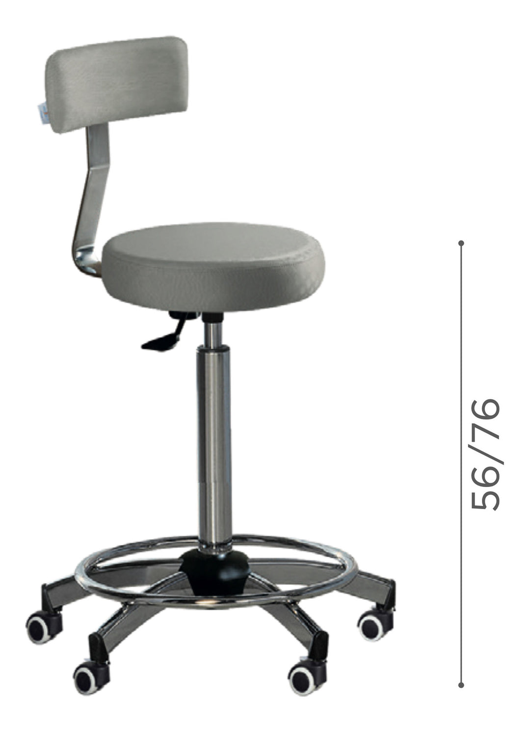 Medical &amp; Beauty MONTANA STOOL WITH BACKREST