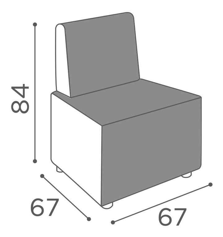 Salon Ambience TRANSFORMER WIDE SEAT WITH BACKREST