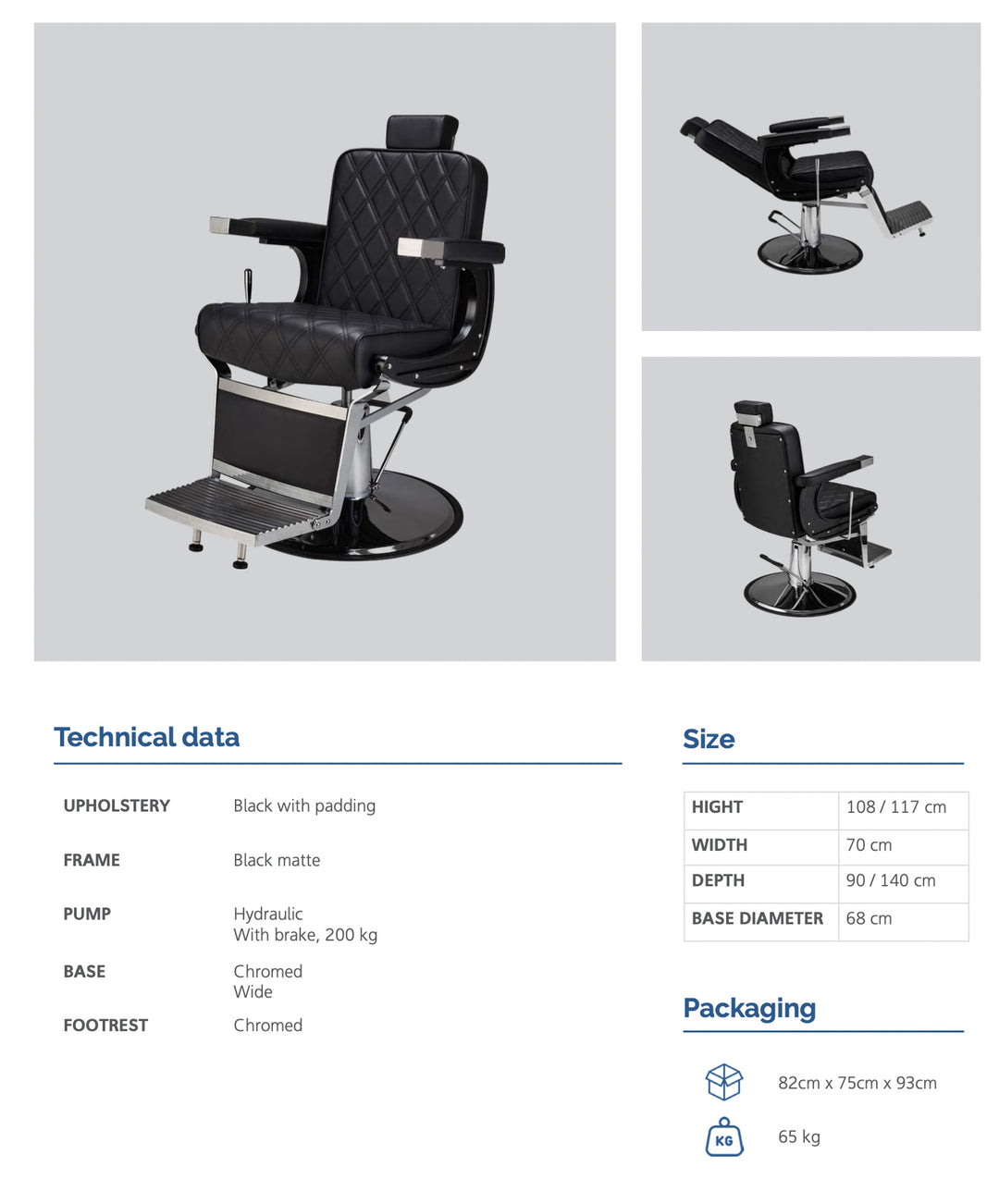 CDE Salondesign Express - Barberchair Fraser