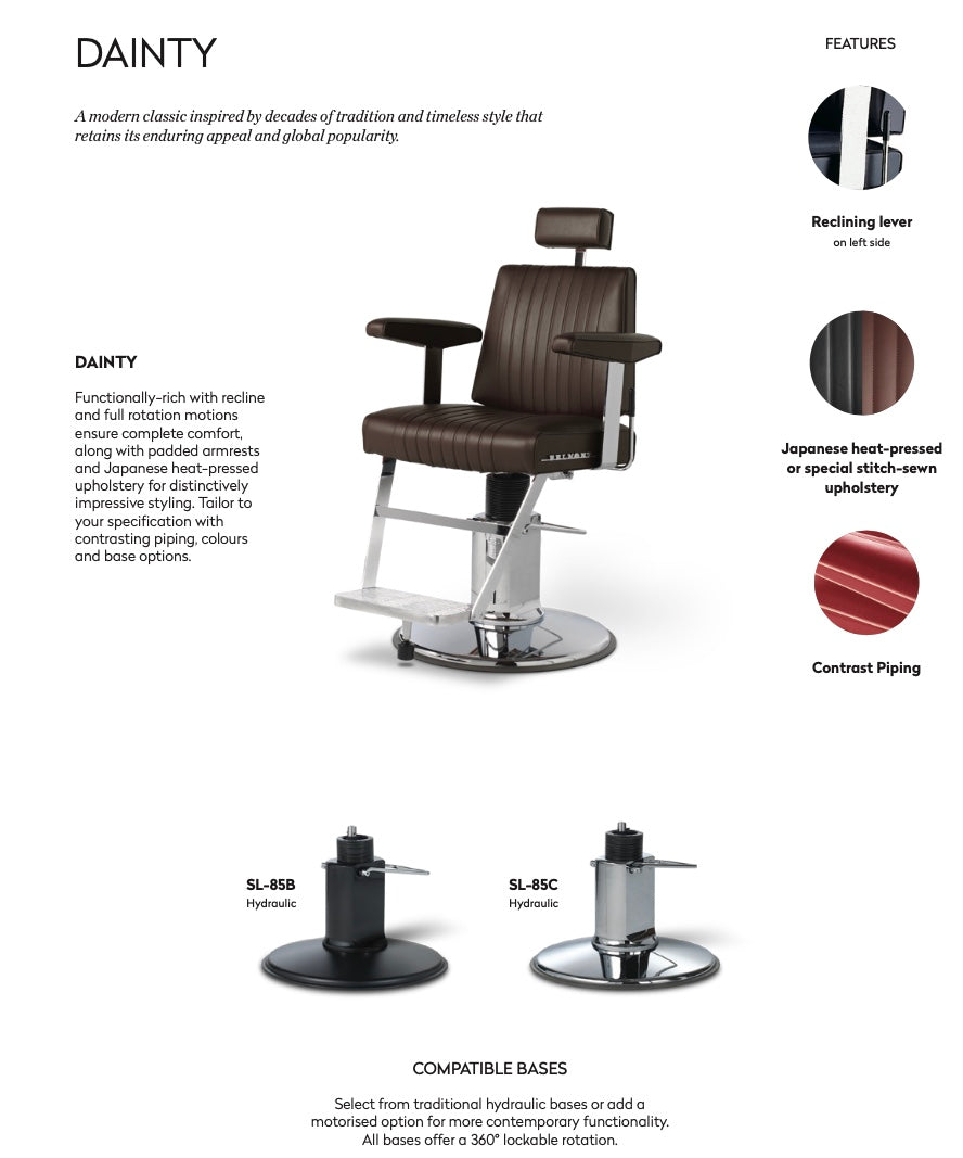 Takara Belmont Barberchair Dainty – Salondesign24