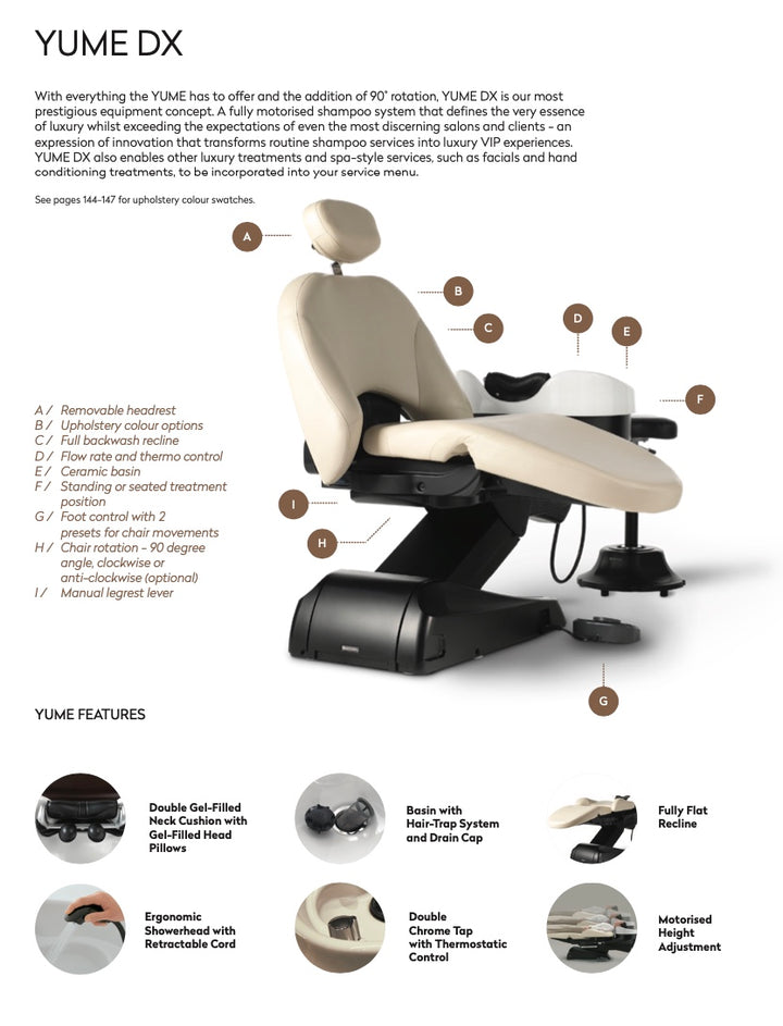 Takara Belmont Fauteuil de lavage Yume DX
