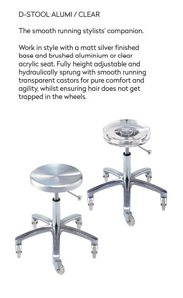 Takara Belmont D-Stool Aluminum Rolling Stool