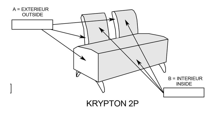 Nelson Mobilier WACHTSTOEL KRYPTON 2P