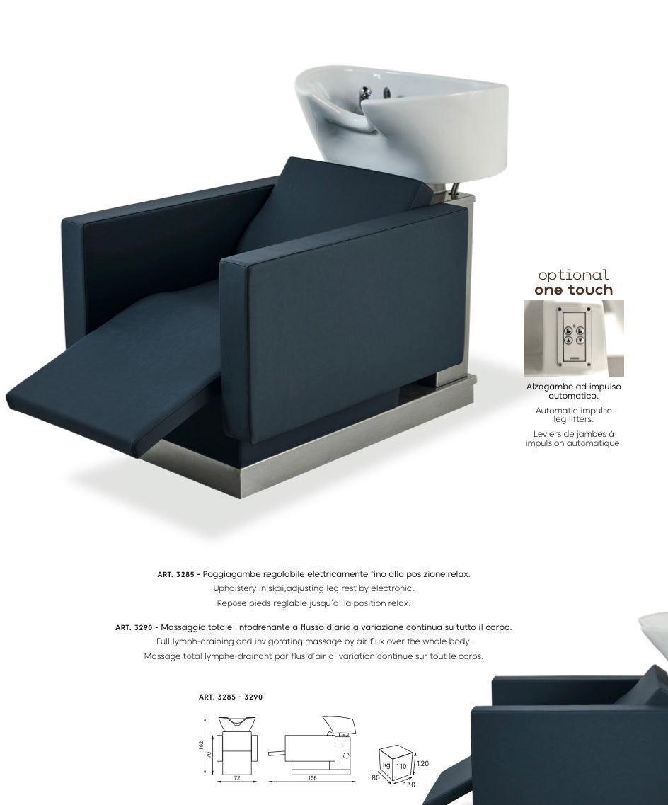 Fauteuil de lavage inversé Vezzosi Cooper massage