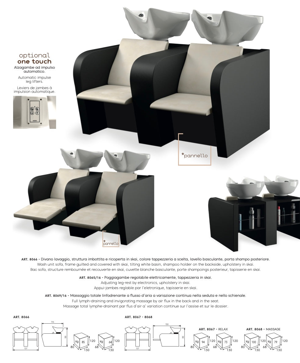 Fauteuil de lavage inversé Vezzosi Eddie sofa massage