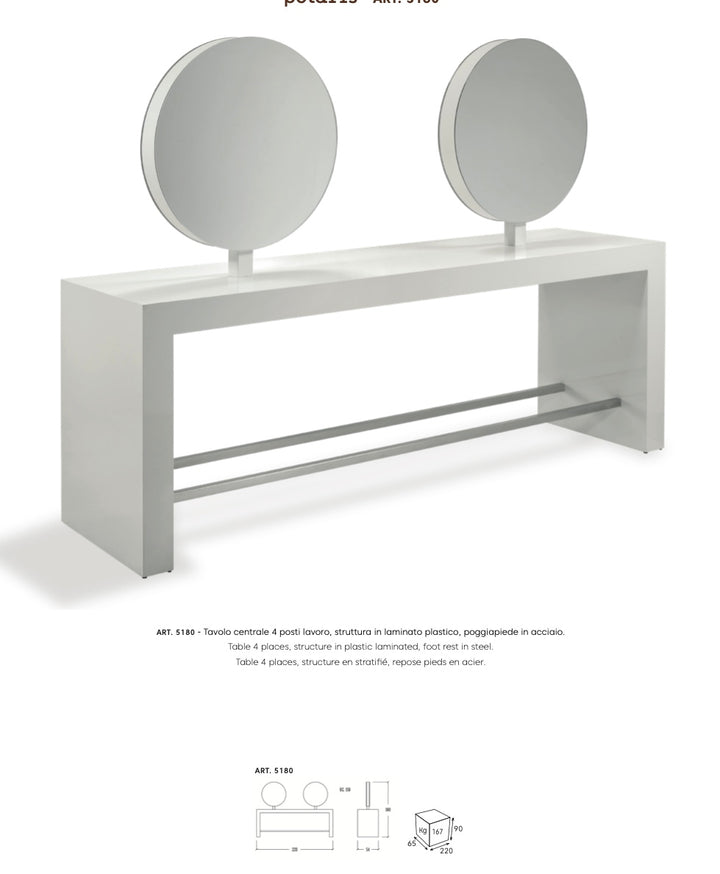 Miroir de coiffure Vezzosi Polaris