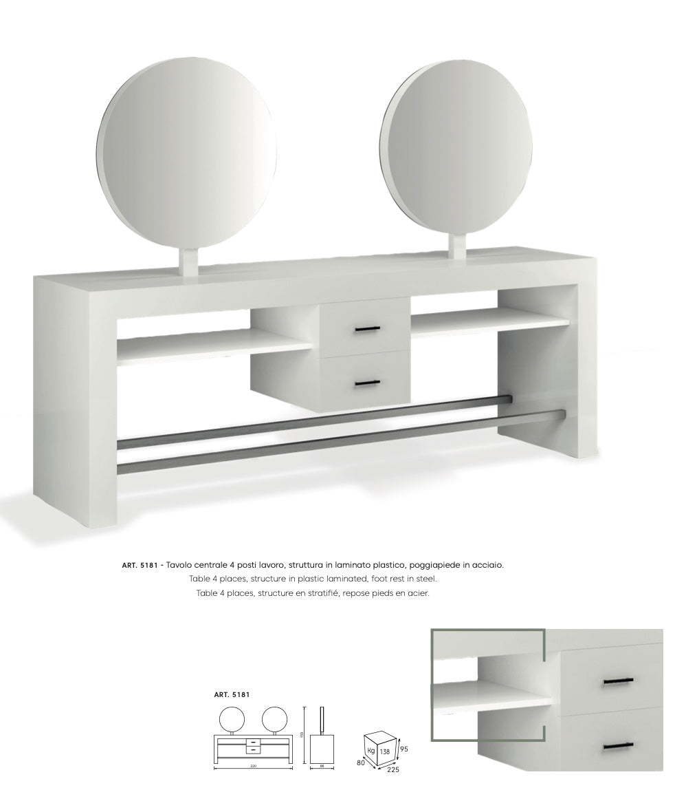 Miroir de coiffeur Vezzosi Polaris +