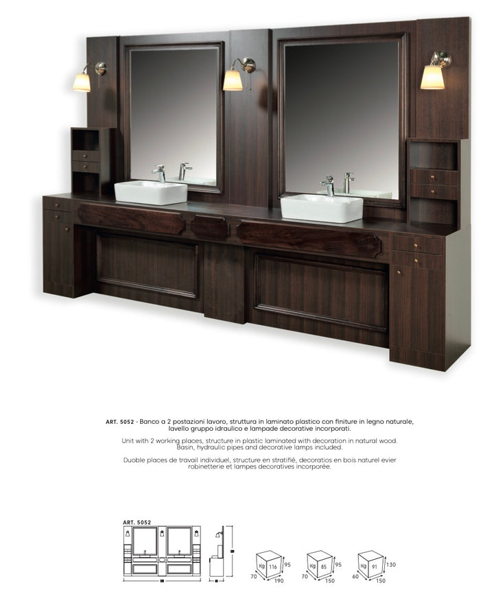 Miroir de coiffeur Vezzosi  Barber Retro 2.0
