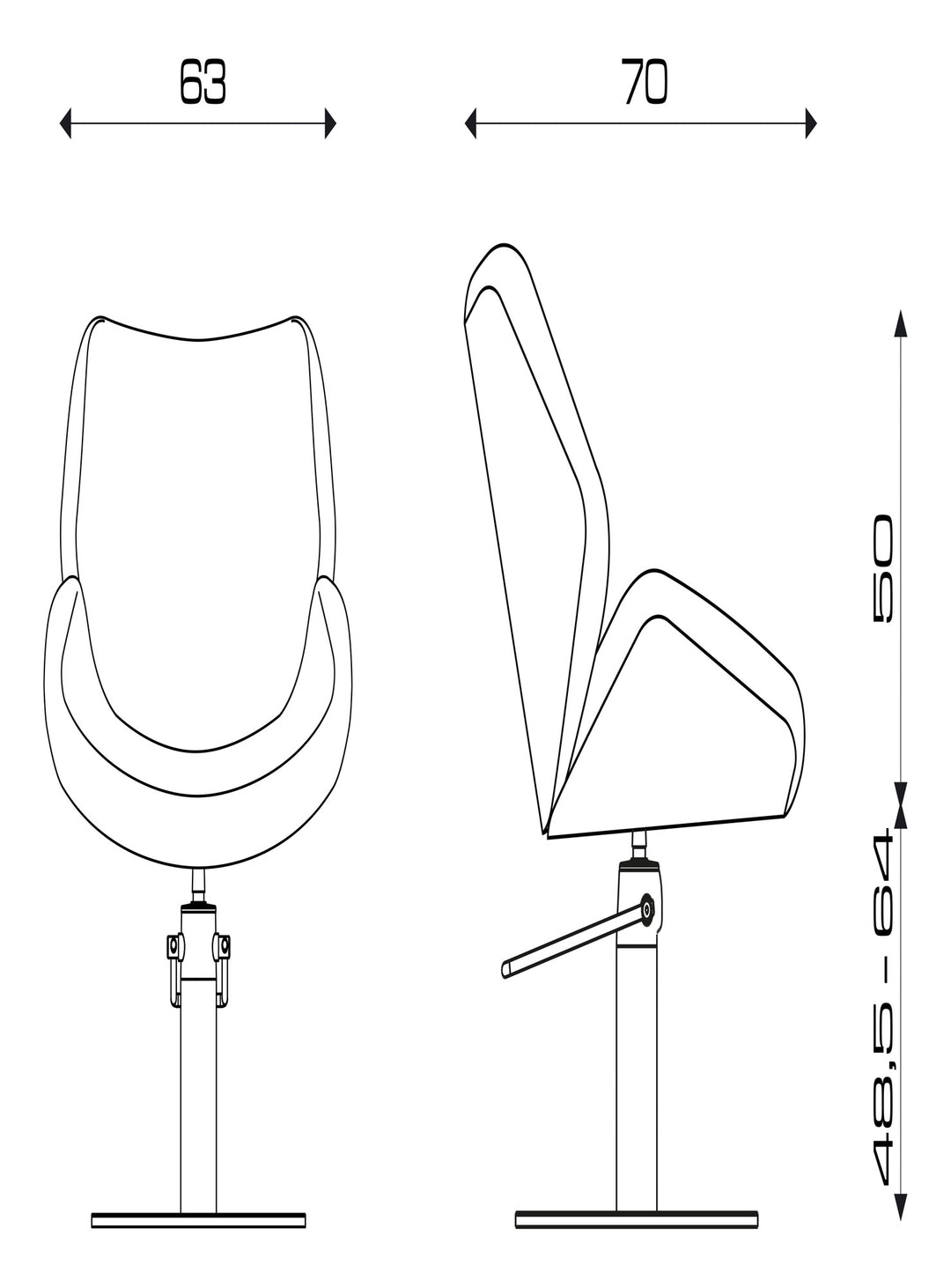 Pietranera Friseurstuhl CLAIRE MID