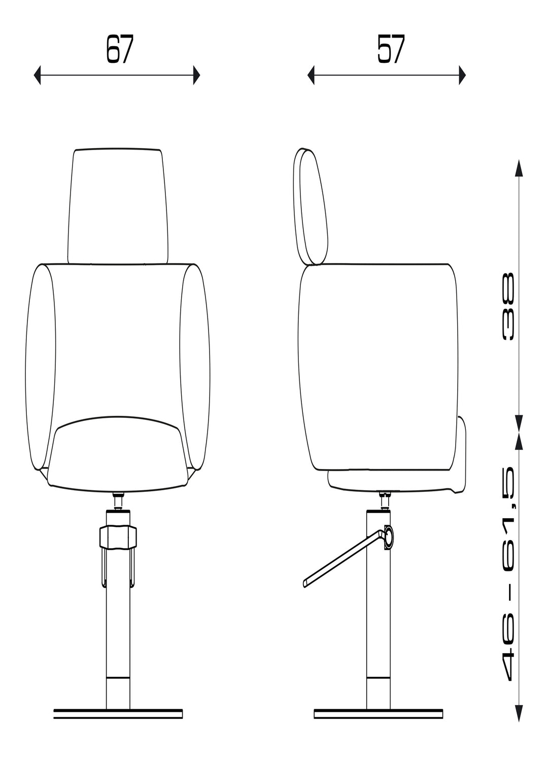 Pietranera Friseurstuhl COCO&