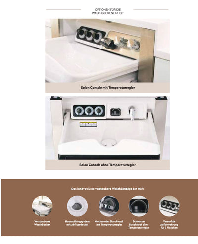 Takara Belmont Salon Console Fitted Washbasin Complete Set