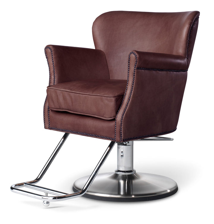 Takara Belmont Halo Series Genuine Leather Hairdressing Chair, Model Dux
