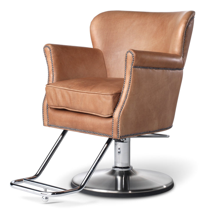 Takara Belmont Halo Series Genuine Leather Hairdressing Chair, Model Dux