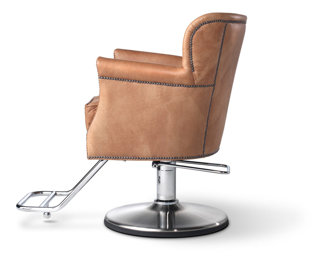 Takara Belmont Halo Series Genuine Leather Hairdressing Chair, Model Dux