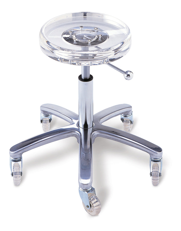 Takara Belmont D-Stool Transparent Rolling Stool