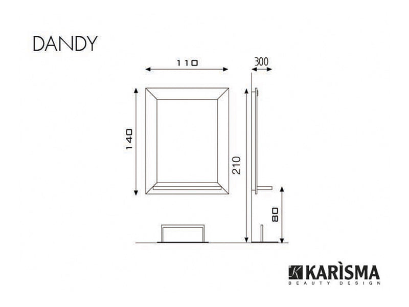 Karisma Wall-Mounted Styling Unit DANDY INOX