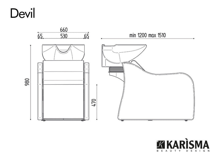 Karisma Rückwärtswaschanlage DEVIL - Rückenmassage