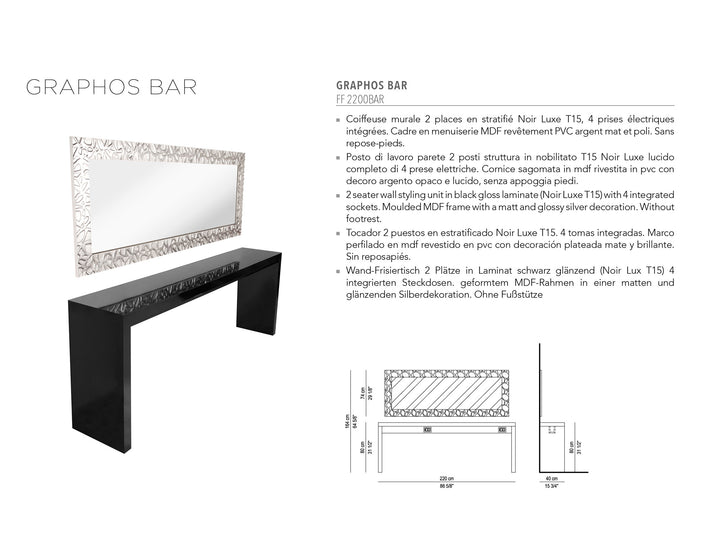 Nelson Mobilier GRAPHOS BAR SAÇ TİRAŞ MASASI