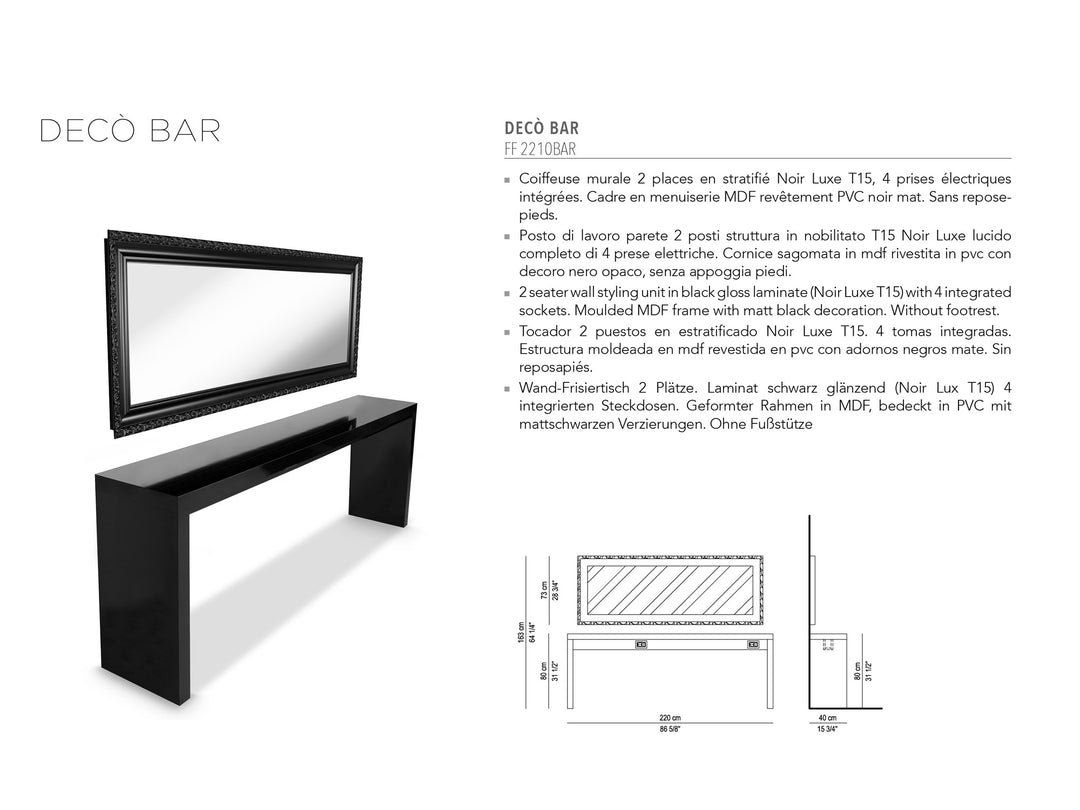 Nelson Mobilier HAIRSTYLING STATION DECO BAR