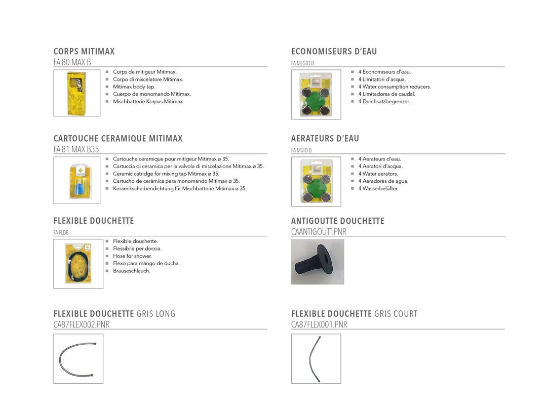 Nelson Mobilier ACCESORII SCAUNE DE SPĂLARE AERATEURS D&