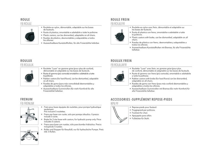 Nelson Mobilier ACCESSORIES CHAIR ROULE