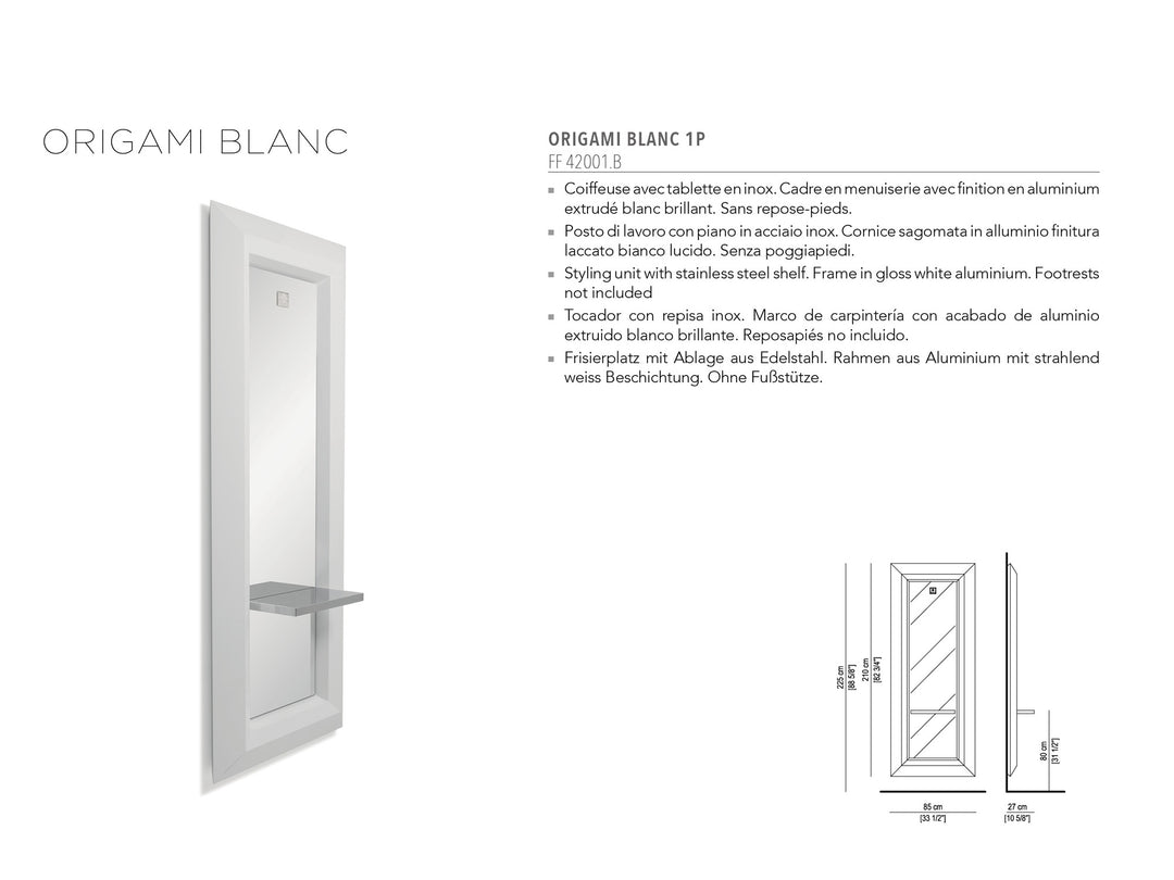 Nelson Mobilier KAPSTATION ORIGAMI BLANC 1P