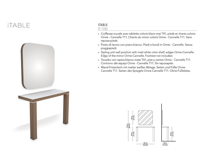 Nelson Mobilier HAIRSTYLING STATION ITABLE
