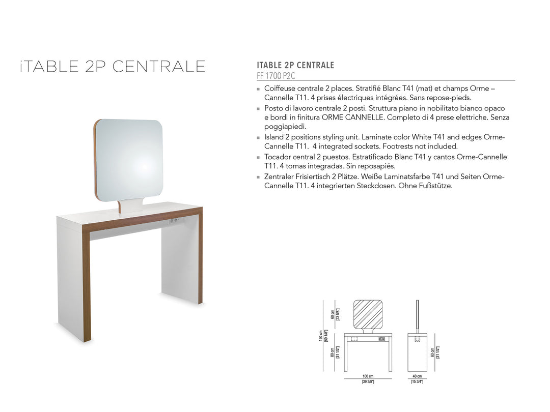 Nelson Mobilier SAÇ ŞEKİLLENDİRME MASASI ITABLE 2PL CENTRALE