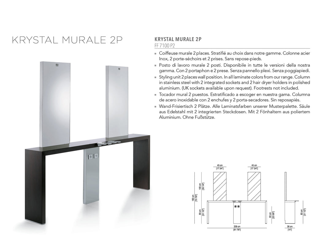 Nelson Mobilier KAPSTATION KRYSTAL MURALE 2P