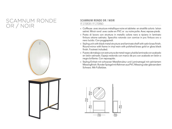Nelson Mobilier ESTANCO DE PELUQUERÍA SCAMNUM RONDE OR