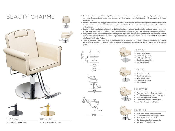 Nelson Mobilier Salon chair BEAUTY CHARME