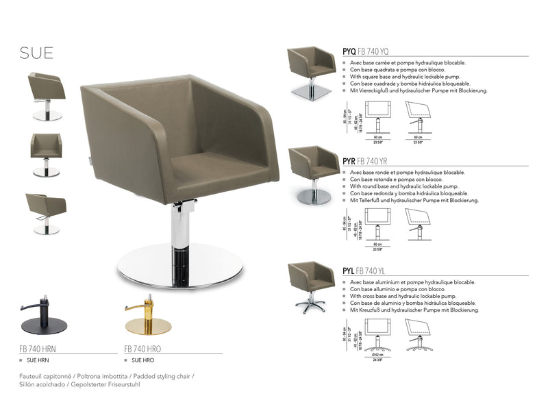 Nelson Mobilier Friseurstuhl SUE PYL