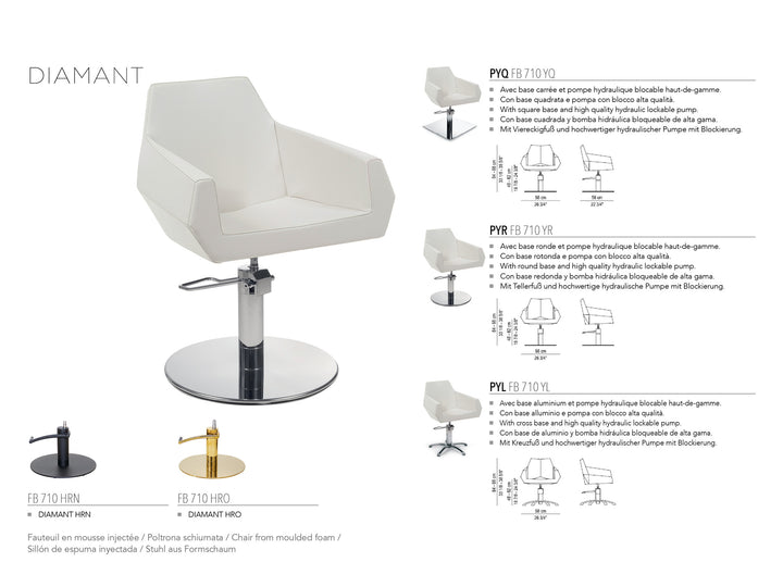 كرسي تصفيف الشعر DIAMANT PYQ من Nelson Mobilier