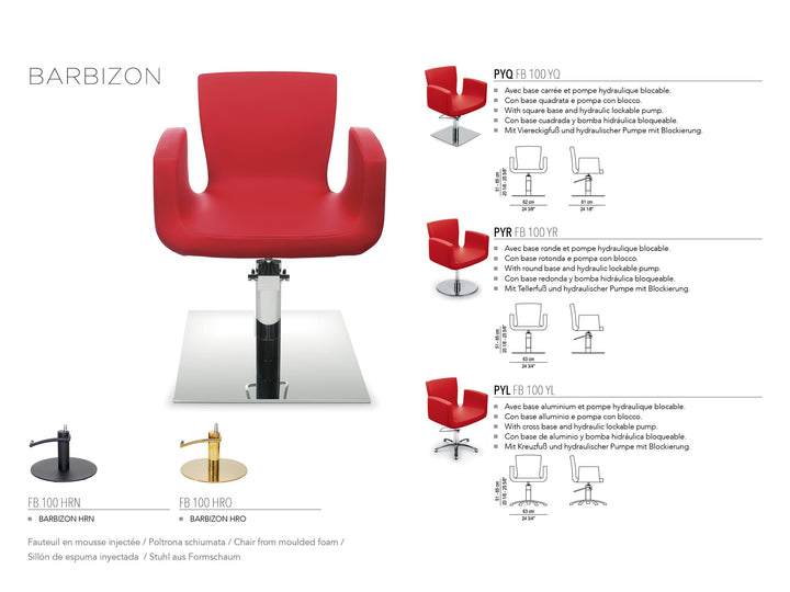Nelson Mobilier Kappersstoel BARBIZON PYR