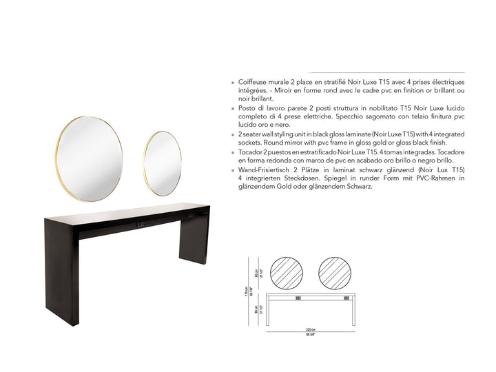 Salondesign24 FRISIERPLATZ Duplex rund