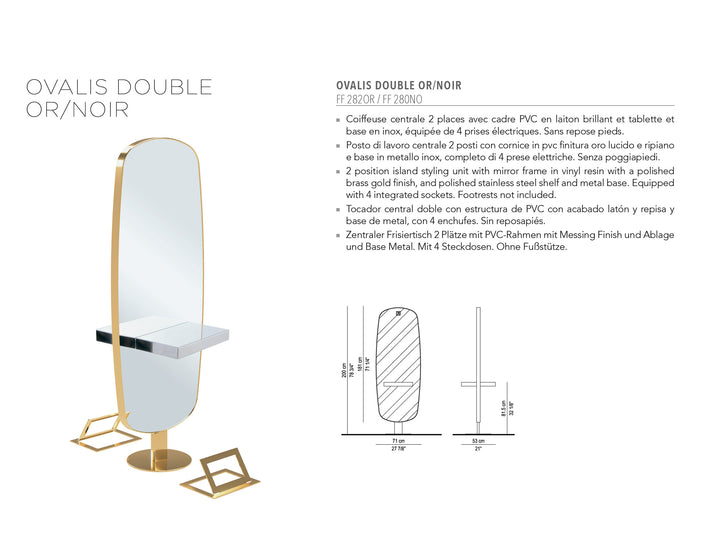 Nelson Mobilier OVALIS DOUBLE STYLING STATION